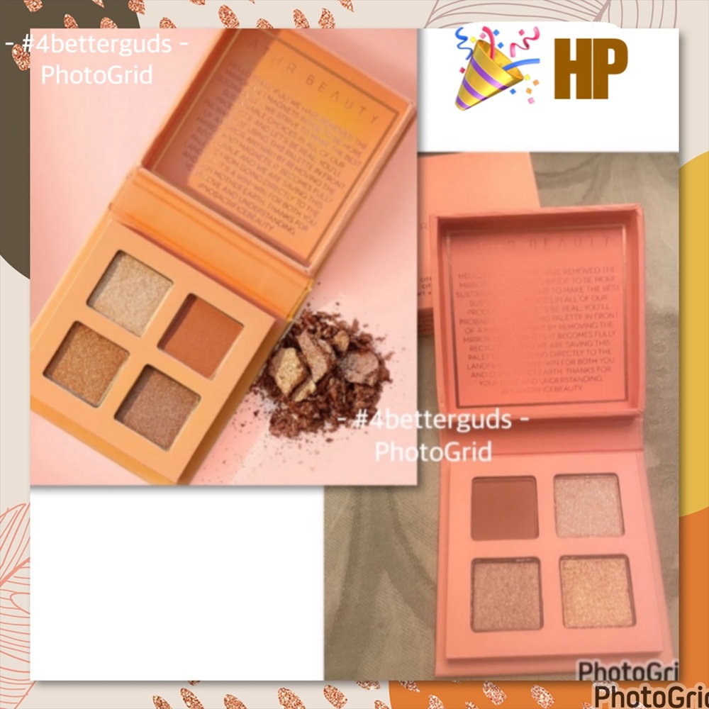 New Athr Beauty Organic Vegan Citrine Crystal Eyeshadow Quad Palette of 4 Shades